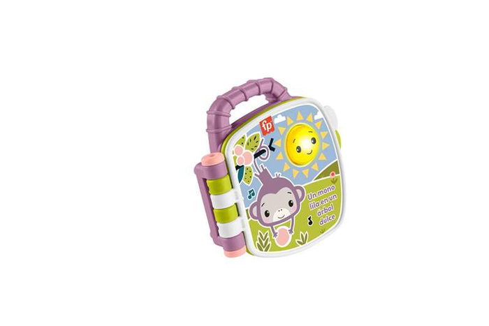 Fisher-Price - Livre musical avec singe violet - Pour enfant dès 1 an - Fonctionne avec piles (incluses - 2x AAA)