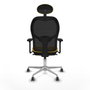 Piqueras y Crespo Chaise de Bureau 3D086G1 Jaune avec Appui-tête