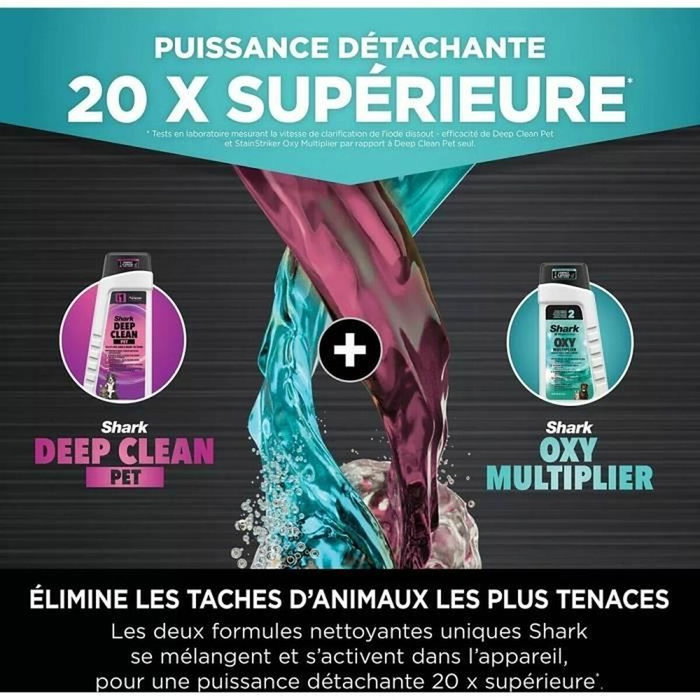Shark PX250EUT StainStriker Détacheur HairPro Pet