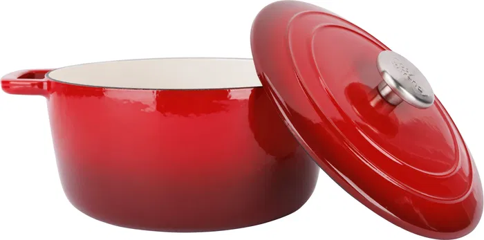Cosy & Trendy Cocotte Fontestic en fonte émaillée 4.6 L - 24 cm - Rouge - Compatible tous feux dont induction