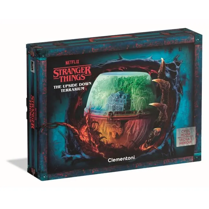 Clementoni - Stranger Things - Coffret Créatif Terrarium Maison de Vecna et Monde à l'Envers - Jeu Création Hydroponie - À Partir de 8 Ans Clementoni - Stranger Things - Coffret Créatif Terrarium Maison de Vecna et Monde à l'Envers - Jeu Création Hydroponie - À Partir de 8 Ans