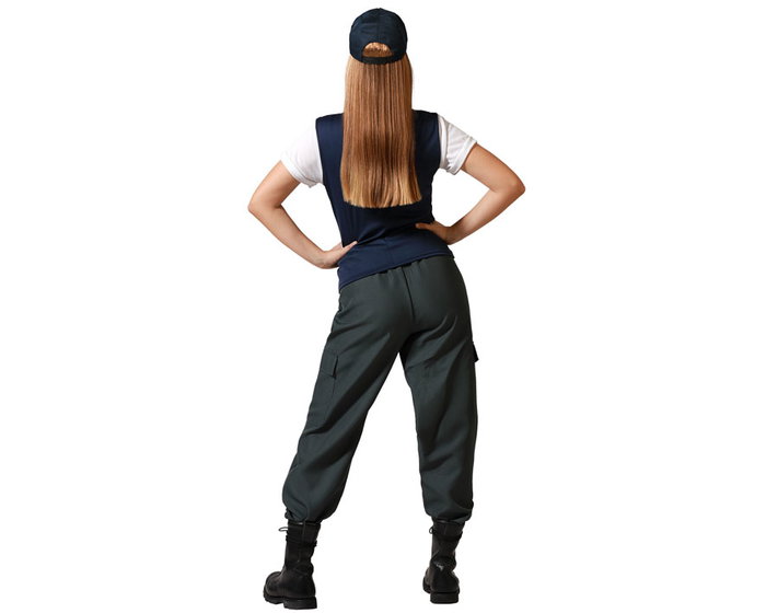 atosa Déguisement de Police avec Gilet Bleu pour Femme Adulte Taille M-L