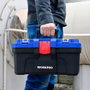 Workpro Coffre à outils 41 x 23 x 20,5 cm, PVC, noir bleu rouge