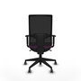PIQUERAS Y CRESPO Chaise de bureau Horna, mécanisme Sincro, Violet et Noir