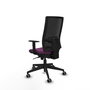 PIQUERAS Y CRESPO Chaise de bureau Horna, mécanisme Sincro, Violet et Noir