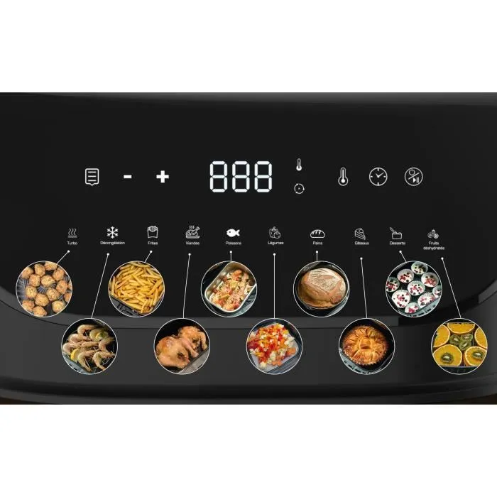 Little Balance Crousty Light XL Friteuse sans huile, Air 360, 7L, jusqu'à 1,3kg de frites, 10 programmes, 1600W