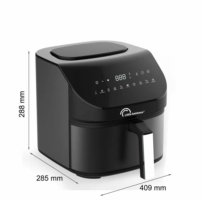 Little Balance Crousty Light XL Friteuse sans huile, Air 360, 7L, jusqu'à 1,3kg de frites, 10 programmes, 1600W Little Balance Crousty Light XL Friteuse sans huile, Air 360, 7L, jusqu'à 1,3kg de frites, 10 programmes, 1600W