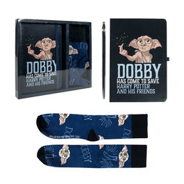 Harry Potter - Set de fournitures scolaires Dobby le elfe (Blanc/bleu) - 25,5 x 22,0 x 2,5 cm - À partir de 3 ans