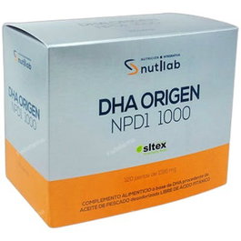 NUTILAB DHA Origen Ndp1 1000 - Complément alimentaire Oméga-3, 120 perles