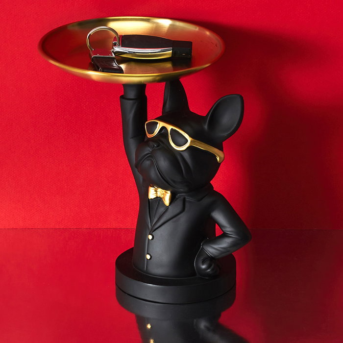 Home Deco Factory Vaciabolsillos Bulldog Negro