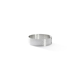 deBuyer Cercle à tarte rond perforé en acier inoxydable 6,5 cm