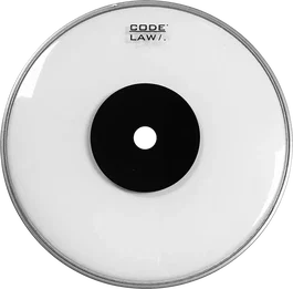 CODE Parche Tom 18" Law Transparente | Peau de batterie 1 couche 10 mil avec renfort central