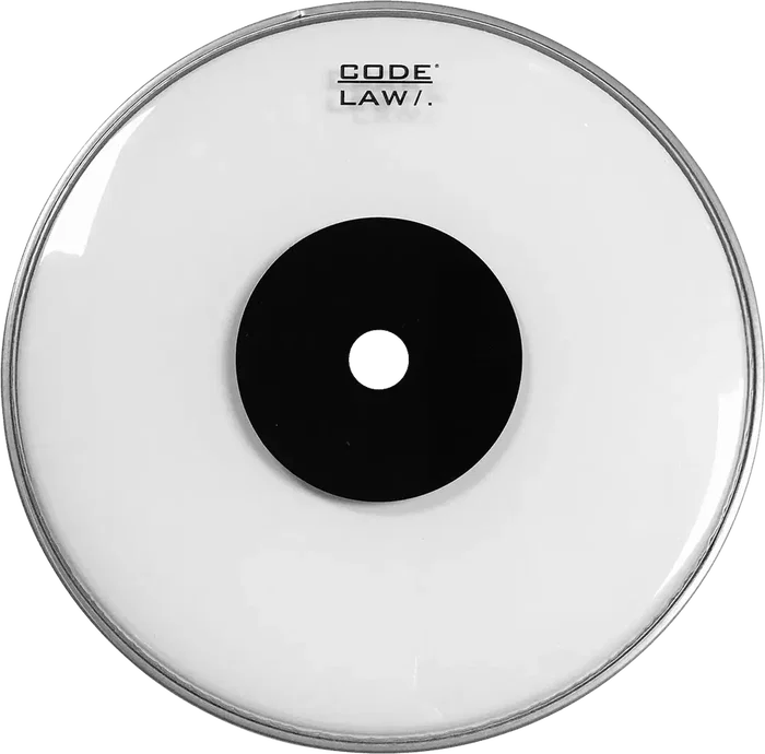CODE Parche Tom 18" Law Transparente | Peau de batterie 1 couche 10 mil avec renfort central CODE Parche Tom 18" Law Transparente | Peau de batterie 1 couche 10 mil avec renfort central