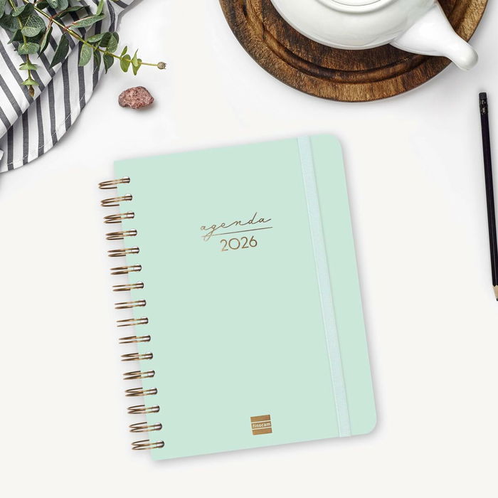 Agenda Finocam Alma Menthe A5 15,5 x 21,2 cm 2026