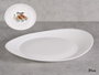 Vivalto Plat à Viande Opal Ovalé 31 cm Blanc Verre (Set de 18)