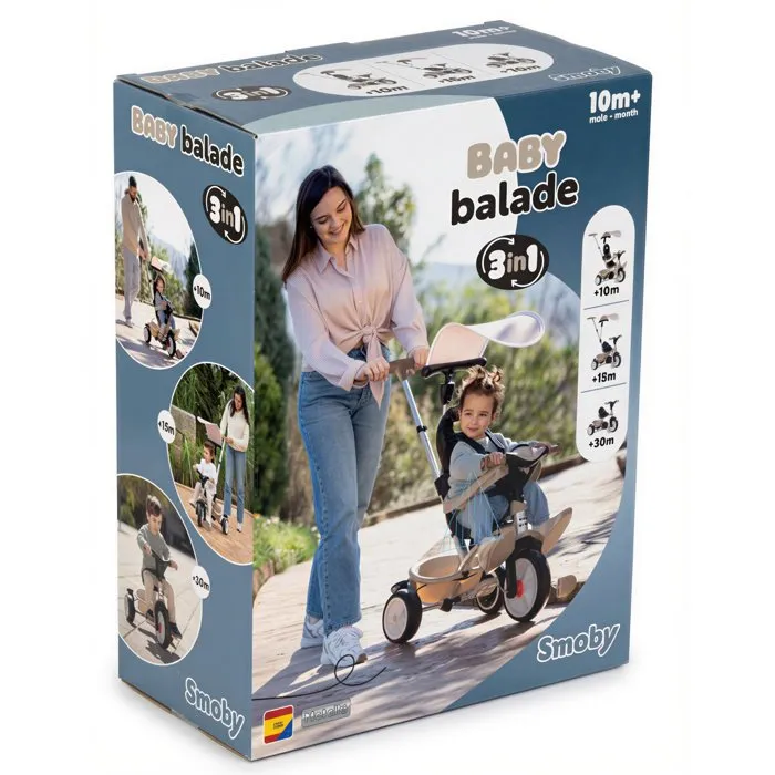 Smoby Baby Balade Tricycle Beige