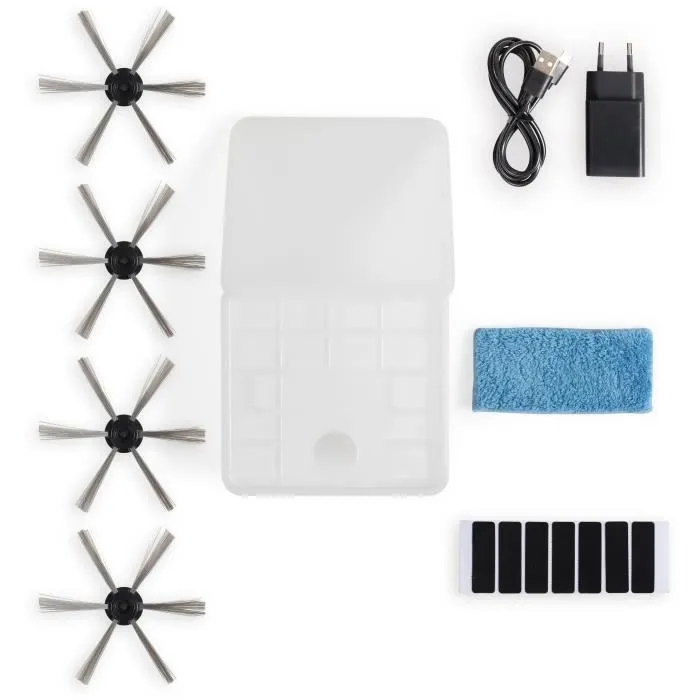 Livoo Robot Aspirateur DOH135N - 800 Pa - Autonomie 70 min - Réservoir 500 mL - Niveau sonore 67 dB - Noir Livoo Robot Aspirateur DOH135N - 800 Pa - Autonomie 70 min - Réservoir 500 mL - Niveau sonore 67 dB - Noir