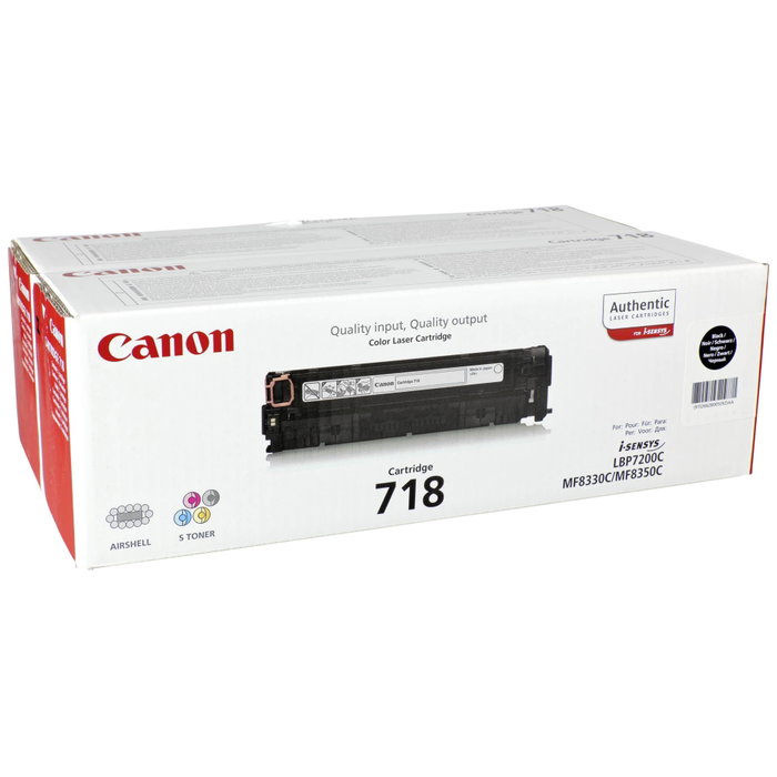 Canon Toner 718 2662B005 Noir (Pack de 2)