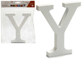 Pincello Lettre Y en Bois Blanc 1,8x15 cm (Set de 12)