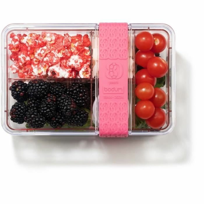 Bodum Topee Bistro Lunch box compartimentée Rose avec couverts