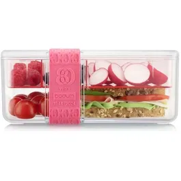 Bodum - Lunch Box Bistro Compartimentée avec Couverts - Topee - Bubblegum - Boîte Repas Réutilisable Écologique avec Plateau - Lavable Lave-Vaisselle