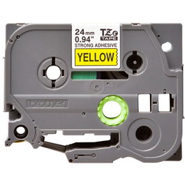 Brother TZeS651 Ruban d'étiquetage 24mm x 8m Noir sur Jaune