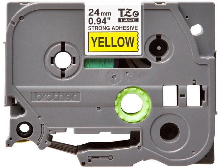 Brother TZeS651 Ruban laminé 24mm x 8m Jaune/Noir