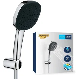 GROHE Ensemble de douche Vitalio Comfort 110 26399001 - Pommeau 2 jets, support mural et flexible 1.75m - Sélection facile et économie d'eau