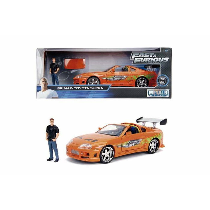 Playset Fast & Furious Brian & Toyota Supra 2 Pièces Playset Fast & Furious Brian & Toyota Supra 2 Pièces