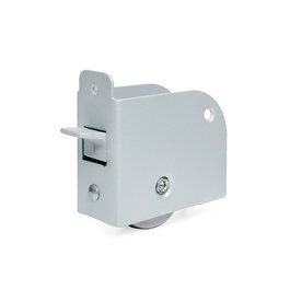 Q&Q Rexton Roue de lit avec frein gauche, épaisseur 30 mm, double paroi, gris, charge max. 70 kg