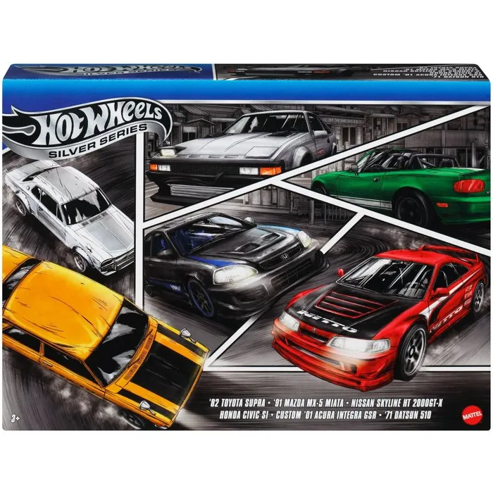 Hot Wheels - Pack de 6 voitures miniatures 1:64 Streets of Japan JBY77, pour enfants à partir de 3 ans