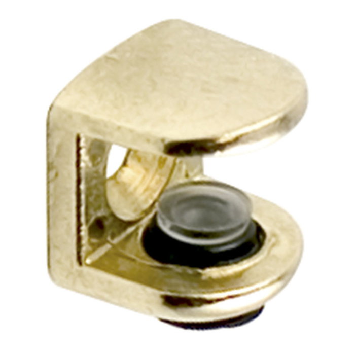 HERRAJES ALK Support Étagère Cristal Filo Zamak Finition Laiton Réglable pour Verre 5-8mm HERRAJES ALK Support Étagère Cristal Filo Zamak Finition Laiton Réglable pour Verre 5-8mm