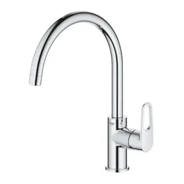 GROHE Mitigeur Monocommande pour Évier, Robinet de Cuisine à 1 Volant, Chromé Brillant
