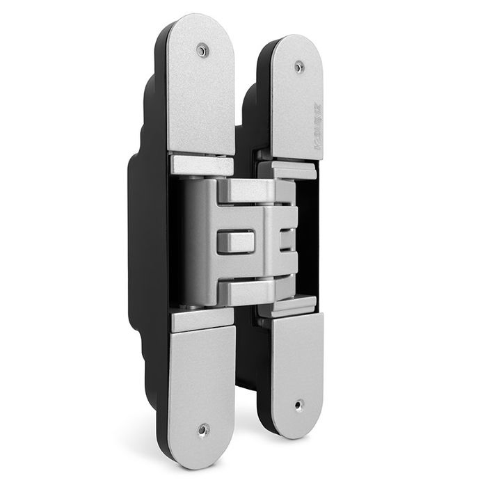 Koblenz K5080 Charnière Invisible en Zamak, Finition Chrome Satiné, Capacité 80kg/2 Battants, Brevetée Koblenz K5080 Charnière Invisible en Zamak, Finition Chrome Satiné, Capacité 80kg/2 Battants, Brevetée