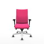 Piqueras Y Crespo Chaise Albacete Confidente Rose avec Mécanisme Synchrone et Base Blanche