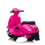 Ociotrends Moto électrique pour enfants Mini Vespa rose 6V 4AH - Véhicule à bascule avec lumières et sons, 3 ans et plus