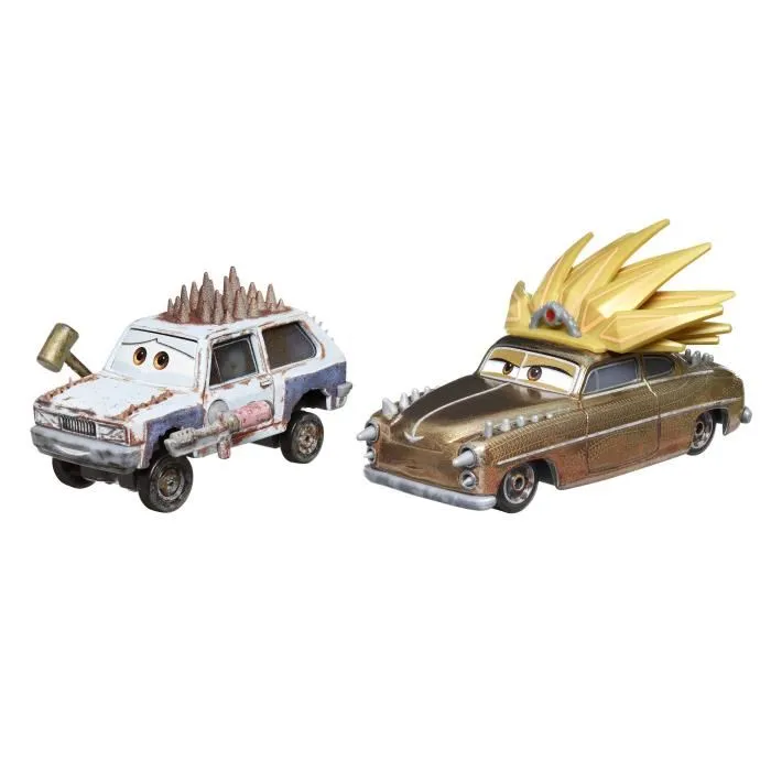 Cars Disney Pixar Pack de 2 Voitures miniatures modèle aléatoire 1:55, inspiré du film Cars 3, pour enfant 3 ans et plus DXV99