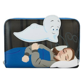 LOUNGEFLY - Sacoche de soirée Casper The Friendly Ghost pour Halloween - Pliage en polyuréthane (végane) avec 4 emplacements cartes et fermeture éclair - Dimensions : 15x10 cm