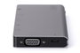 Digitus Station d'accueil USB-C de voyage 8-en-1 - Ports HDMI, VGA, 2x USB 3.0, USB-C PD 100W, Ethernet, lecteurs carte SD/MicroSD, gris, 4K