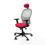 Piqueras y Crespo 2D036G1 Chaise de Bureau avec Appui-tête Rouge