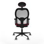 Piqueras y Crespo 2D036G1 Chaise de Bureau avec Appui-tête Rouge
