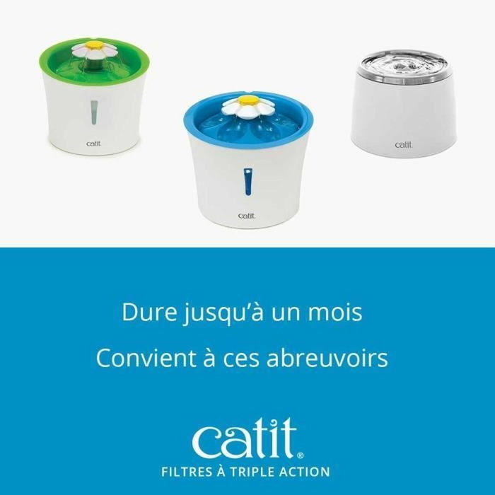 Catit Pack de 12 Filtres Triple Action pour Fontaine à Eau