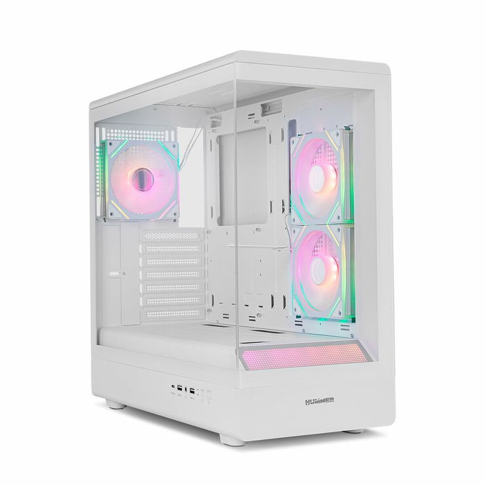 Boîtier ATX semi-tour Nox-Xtreme NXHUMMERSIGNAWH Blanc Boîtier ATX semi-tour Nox-Xtreme NXHUMMERSIGNAWH Blanc