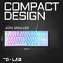 Clavier gaming Gamer The G-Lab KEYZ CAESIUM TKL, filaire AZERTY, rétroéclairage RGB 7 couleurs, touches membrane, 12 raccourcis multimédia, compatible Windows, noir