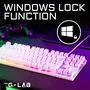 Clavier gaming Gamer The G-Lab KEYZ CAESIUM TKL, filaire AZERTY, rétroéclairage RGB 7 couleurs, touches membrane, 12 raccourcis multimédia, compatible Windows, noir