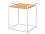 GIFTDECOR Mesa Auxiliar Blanca Blanco-Bambu
