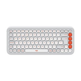 Clavier Logitech Pop Keys Icon Edition Sans Fil – Bluetooth – Design Rétro Compact – Blanc et Orange