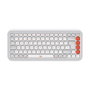 Clavier Logitech Pop Keys Icon Edition Sans Fil – Bluetooth – Design Rétro Compact – Blanc et Orange