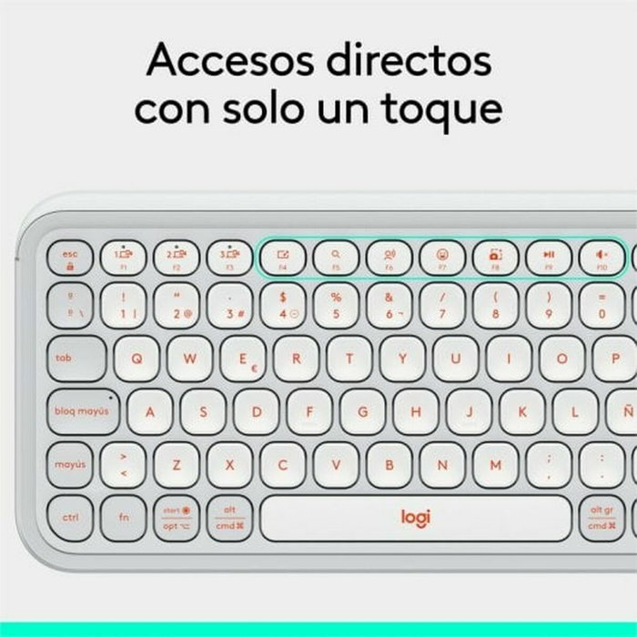 Clavier Logitech 920-013069 Blanc Orange