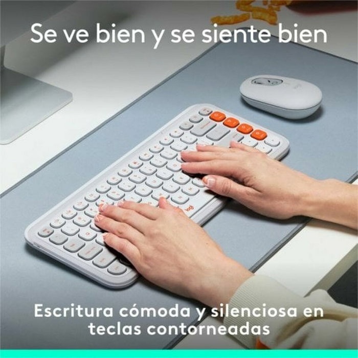 Clavier Logitech 920-013069 Blanc Orange